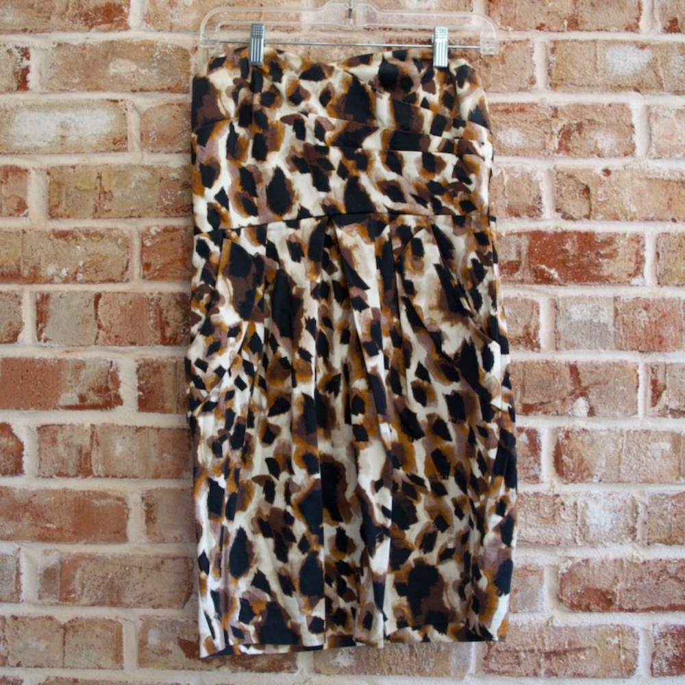 iZBYER women's cheetah print strapless short cocktail dress with pockets, size 5